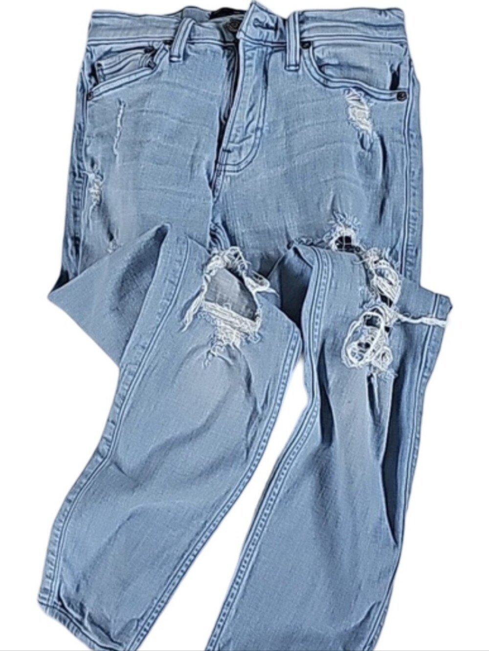 HOLLISTER | Men’s Advanced Stretch Skinny Ripped Jeans Light Wash Distressed - Picture 5 of 11